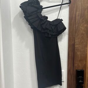 NWT Black one shoulder Dress